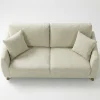 Sloane Mid-Century Woven Fabric Sofa Range (Oatmeal & Ochre)