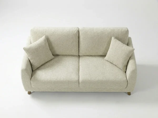 Sloane Mid-Century Woven Fabric Sofa Range (Oatmeal & Ochre)