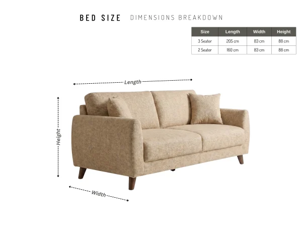 Sloane Mid-Century Woven Fabric Sofa Range (Oatmeal & Ochre) Sloane Mid-Century Woven Fabric Sofa Range (Oatmeal & Ochre)