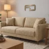 Sloane Mid-Century Woven Fabric Sofa Range (Oatmeal & Ochre)