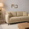 Sloane Mid-Century Woven Fabric Sofa Range (Oatmeal & Ochre)