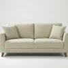 Sloane Mid-Century Woven Fabric Sofa Range (Oatmeal & Ochre)