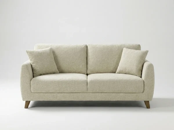 Sloane Mid-Century Woven Fabric Sofa Range (Oatmeal & Ochre)