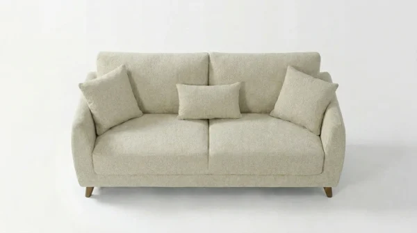 Sloane Mid-Century Woven Fabric Sofa Range (Oatmeal & Ochre)