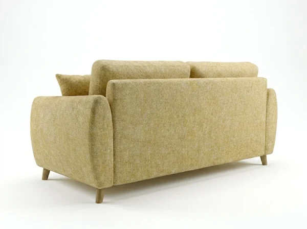 Sloane Mid-Century Woven Fabric Sofa Range (Oatmeal & Ochre)