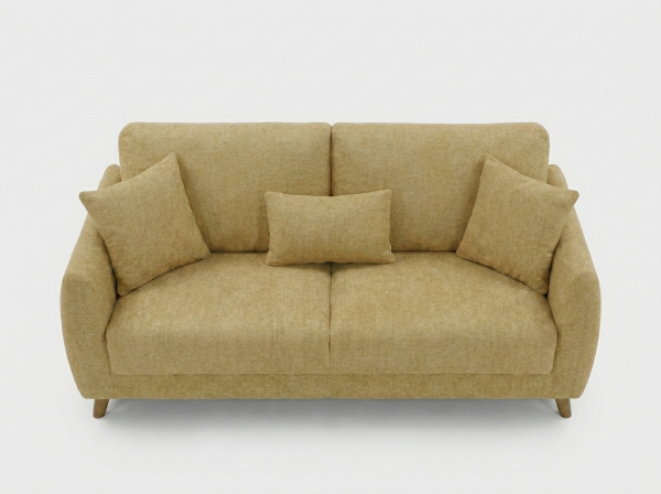 Sloane Mid-Century Woven Fabric Sofa Range (Oatmeal & Ochre)
