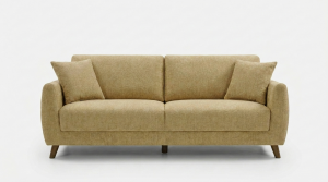 Sloane Mid-Century Woven Fabric Sofa Range (Oatmeal & Ochre)