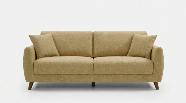 Sloane Mid-Century Woven Fabric Sofa Range (Oatmeal & Ochre)