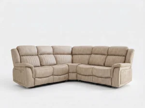 Stanley Premium Fabric Reclining Corner Sofa
