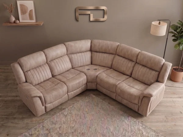 Stanley Premium Fabric Reclining Corner Sofa