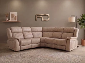 Stanley Premium Fabric Reclining Corner Sofa