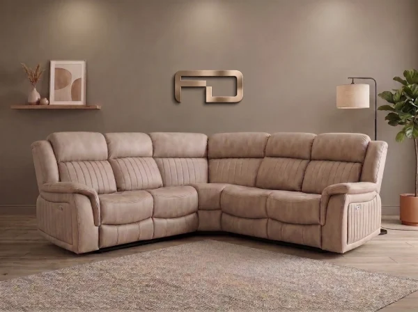 Stanley Premium Fabric Reclining Corner Sofa