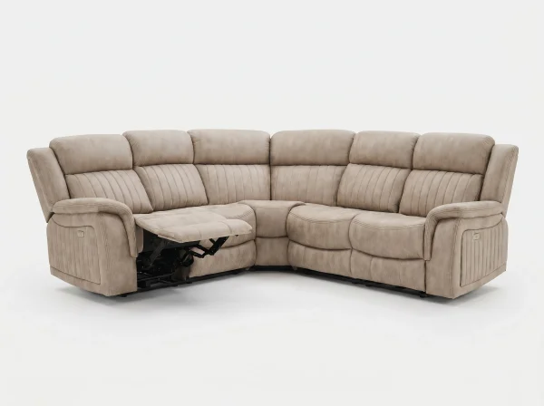 Stanley Premium Fabric Reclining Corner Sofa