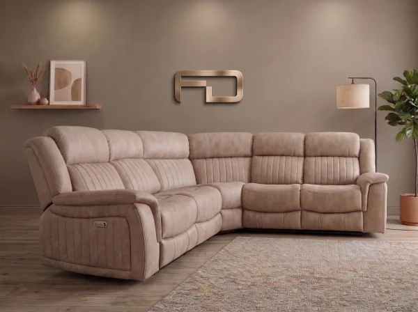 Stanley Premium Fabric Reclining Corner Sofa