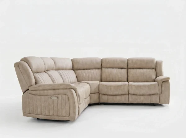 Stanley Premium Fabric Reclining Corner Sofa