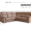 Stanley Premium Fabric Reclining Corner Sofa