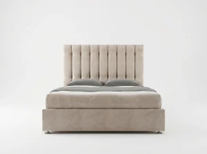 Windsor Premium Champagne Velvet Button-Tufted Storage Bed (Freestanding Design)