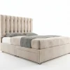 Windsor Premium Champagne Velvet Button-Tufted Storage Bed (Freestanding Design)