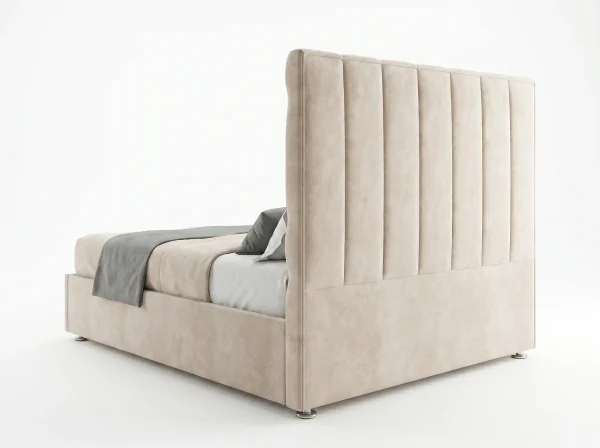 Windsor Premium Champagne Velvet Button-Tufted Storage Bed (Freestanding Design)