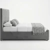 Windsor Premium Grey Velvet Vertically Panelled Bed Frame