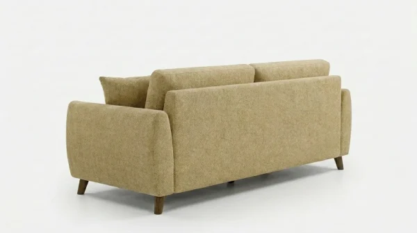 Sloane Mid-Century Woven Fabric Sofa Range (Oatmeal & Ochre)
