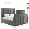 Belgravia Luxury Wingback Fluted TV Lift Media Bed (Fits 27" to 43" TVs)