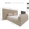 Clifton Luxury Extended Headboard Fluted TV Lift Bed (3 Piece Headboard) - Size Chart Clifton Luxury Extended Headboard Fluted TV Lift Bed (3 Piece Headboard)