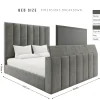 Richmond Luxury Vertically Fluted TV Lift Bed (Fits 27″ to 43″ TVs)