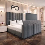 Richmond Luxury Vertically Fluted TV Lift Bed (Fits 27″ to 43″ TVs)