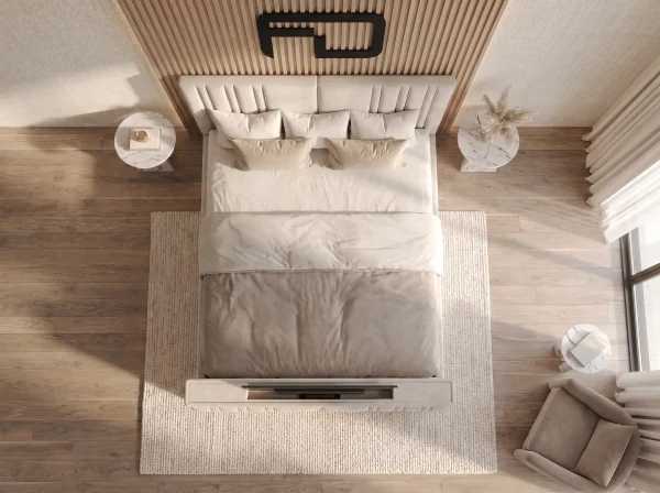 Windsor Premium Smart Upholstered TV Bed Frame (with Easy-Delivery Headboard)