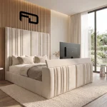 Windsor Premium Smart Upholstered TV Bed Frame (with Easy-Delivery Headboard)