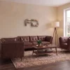 Brooklyn Vintage Brown Faux Leather Sofa Suite