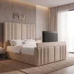 Lincoln Luxury Segmented Fluted TV Lift Bed (2 Piece Headboard)