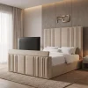 Lincoln Luxury Segmented Fluted TV Lift Bed (2 Piece Headboard)