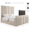 Lincoln Luxury Segmented Fluted TV Lift Bed (2 Piece Headboard)