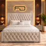 Balmoral Luxury Chesterfield Wingback Ottoman Bed
