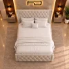 Balmoral Luxury Chesterfield Wingback Ottoman Bed Top angle Balmoral Luxury Chesterfield Wingback Ottoman Bed