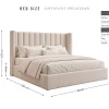 Hampton Premium Wingback Fluted Ottoman Bed