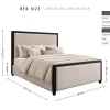 Kingston Luxury Contrast Border Upholstered Ottoman Bed